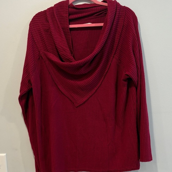Maurices Sweaters - Maurices Deep Red Cowl Neck Sweater
